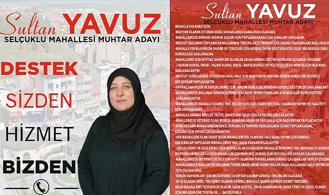 SELÇUKLU MAHALLESİ MUHTAR ADAYI SULTAN YAVUZ ,