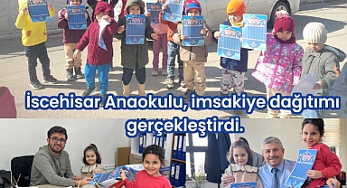 İscehisar Anaokulu, imsakiye dağıtımı gerçekleştirdi.
