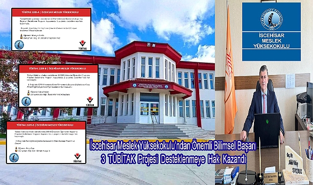 İscehisar Meslek Yüksekokulu’ndan Önemli Bilimsel Başarı 3 TÜBİTAK Projesi Desteklenmeye Hak Kazandı