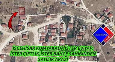 İSCEHİSAR KUMYAKADA İSTER EV YAP, İSTER ÇİFTLİK,İSTER BAHÇE SAHİBİNDEN SATILIK ARAZİ