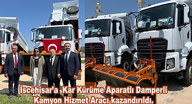 İscehisar’a Kar Kürüme Aparatlı Damperli Kamyon Hizmet Aracı kazandırıldı.
