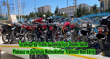 İscehisar’da Trafik Güvenliği İçin Önemli Adım Plakasız ve Gürültülü Motosikletler Trafikten Men Edildi