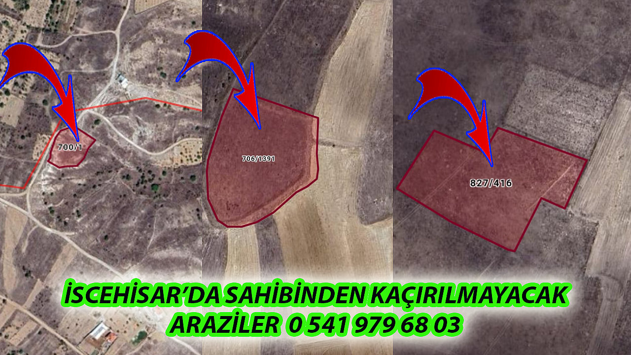 İSCEHİSAR’DA SAHİBİNDEN KAÇIRILMAYACAK ARAZİLER