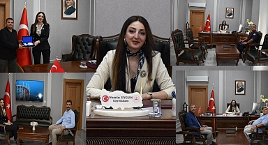 KAYMAKAM NESRİN UYGUN’A ZİYARETLER DEVAM EDİYOR İlçemizin değerli kurum temsilcileri ve hayırsever isimleri Kaymakam Uygun’u makamında ziyaret etti