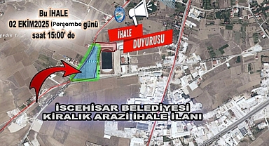 İSCEHİSAR BELEDİYESİ KİRALIK ARAZİ İHALE İLANI