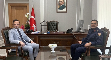 İl Jandarma Komutanı Albay Murat Kaya’dan Kaymakam Enis Akdağoğlu’na Ziyaret