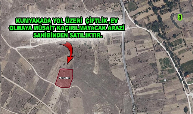 KUMYAKADA YOL ÜZERİ  ÇİFTLİK ,EV OLMAYA MÜSAİT KAÇIRILMAYACAK ARAZİ SAHİBİNDEN SATILIKTIR.