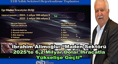 İbrahim Alimoğlu: “Maden Sektörü 2025’te 6,2 Milyar Dolar İhracatla Yükselişe Geçti”