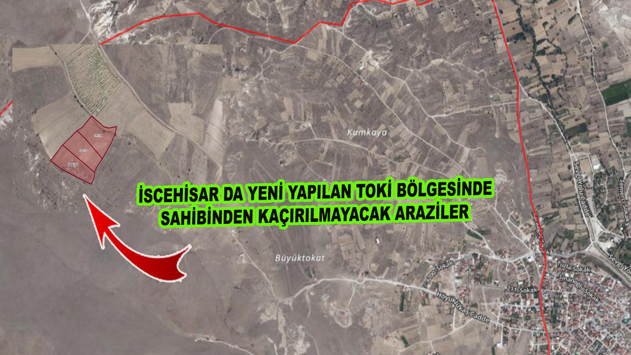 İSCEHİSAR DA YENİ YAPILAN TOKİ BÖLGESİNDE SAHİBİNDEN KAÇIRILMAYACAK ARAZİLER